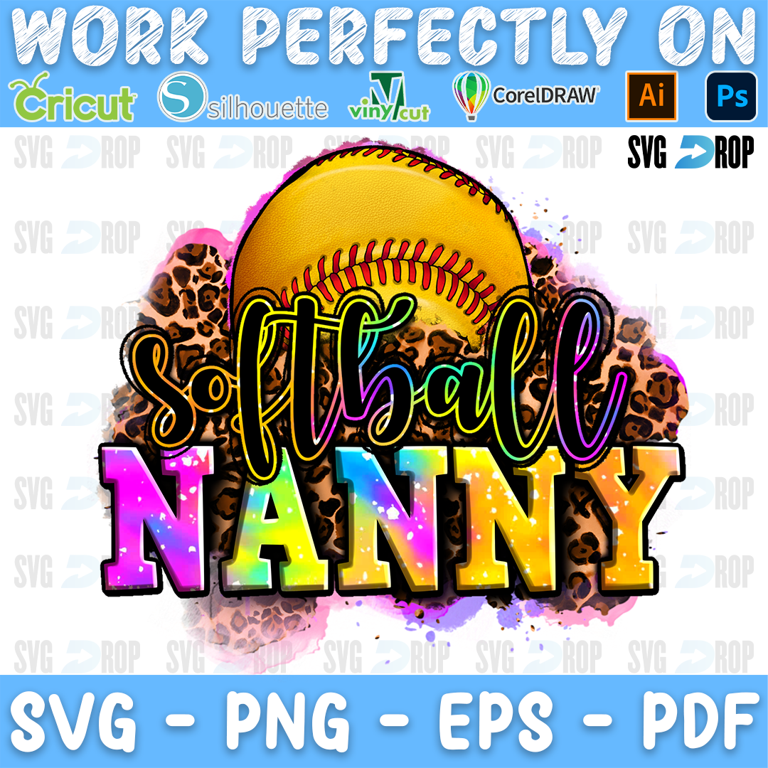 Softball Nanny sublimation PNG