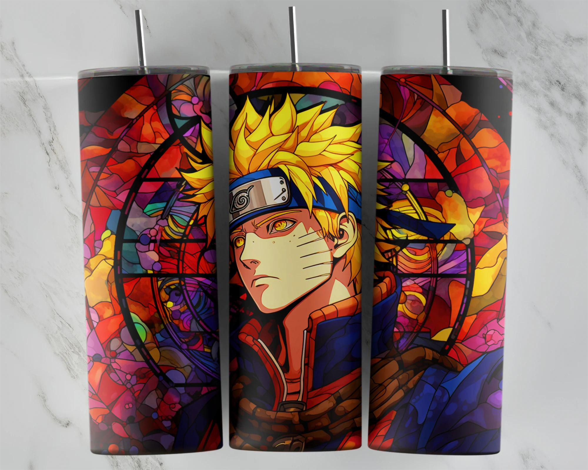 3D 3D Inflated Anime 3 20 oz tumbler sublimation wrap