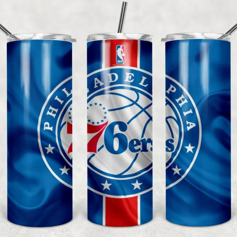 3D 76ers 20 oz tumbler sublimation wrap