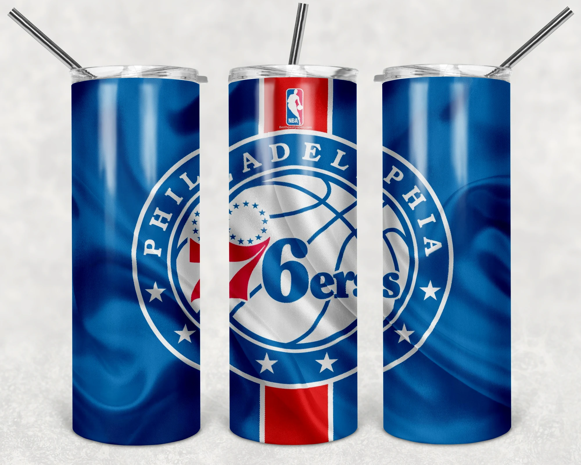 3D 76ers 20 oz tumbler sublimation wrap