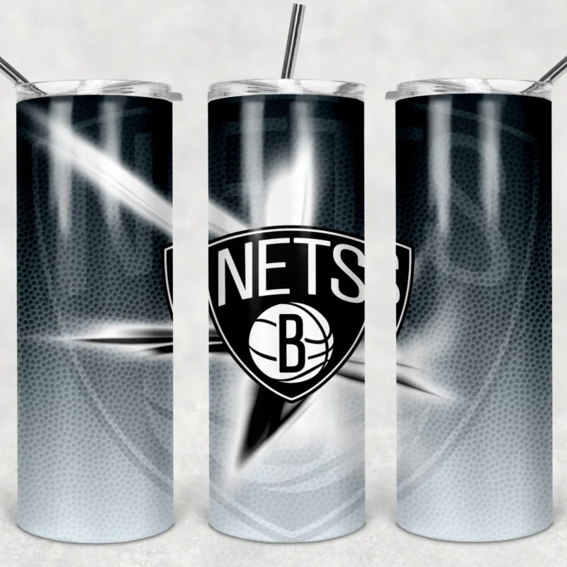 3D Brooklyn Nets 20 oz tumbler sublimation wrap