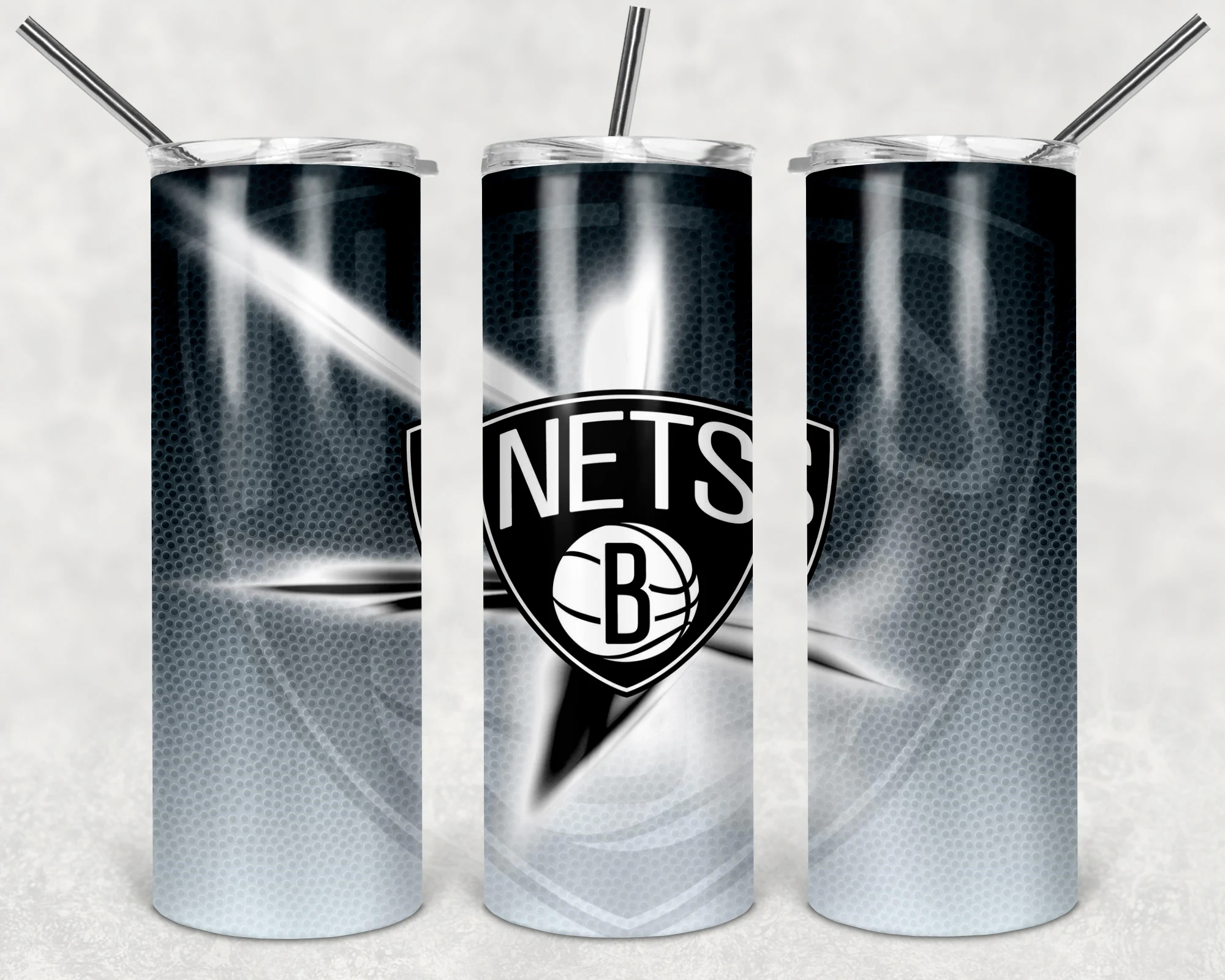 3D Brooklyn Nets 20 oz tumbler sublimation wrap