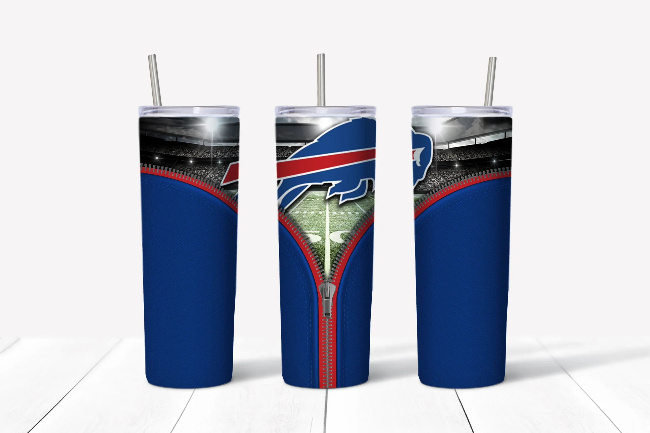 3D Buffalo Bills 20 oz tumbler sublimation wrap