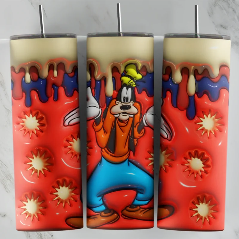 20 Oz 3D Inflated Cartoon 2 Tumbler Cup Design