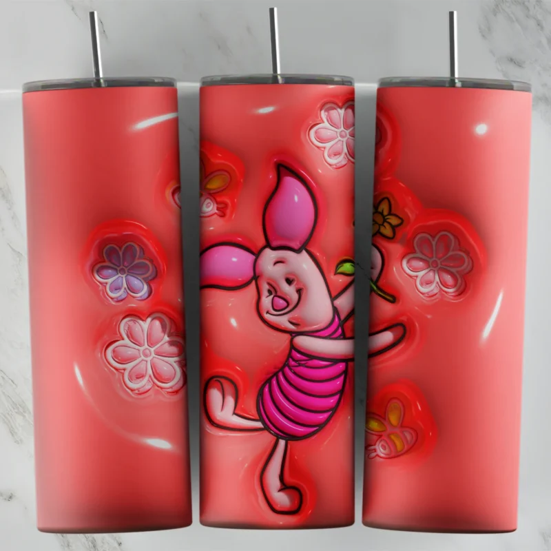 3D Inflated Cartoon 3 20 oz tumbler sublimation wrap