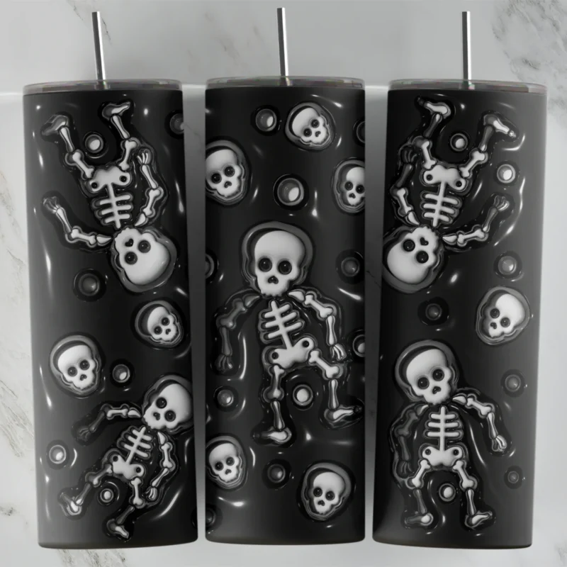 3D Inflated Halloween 4 20 oz tumbler sublimation wrap