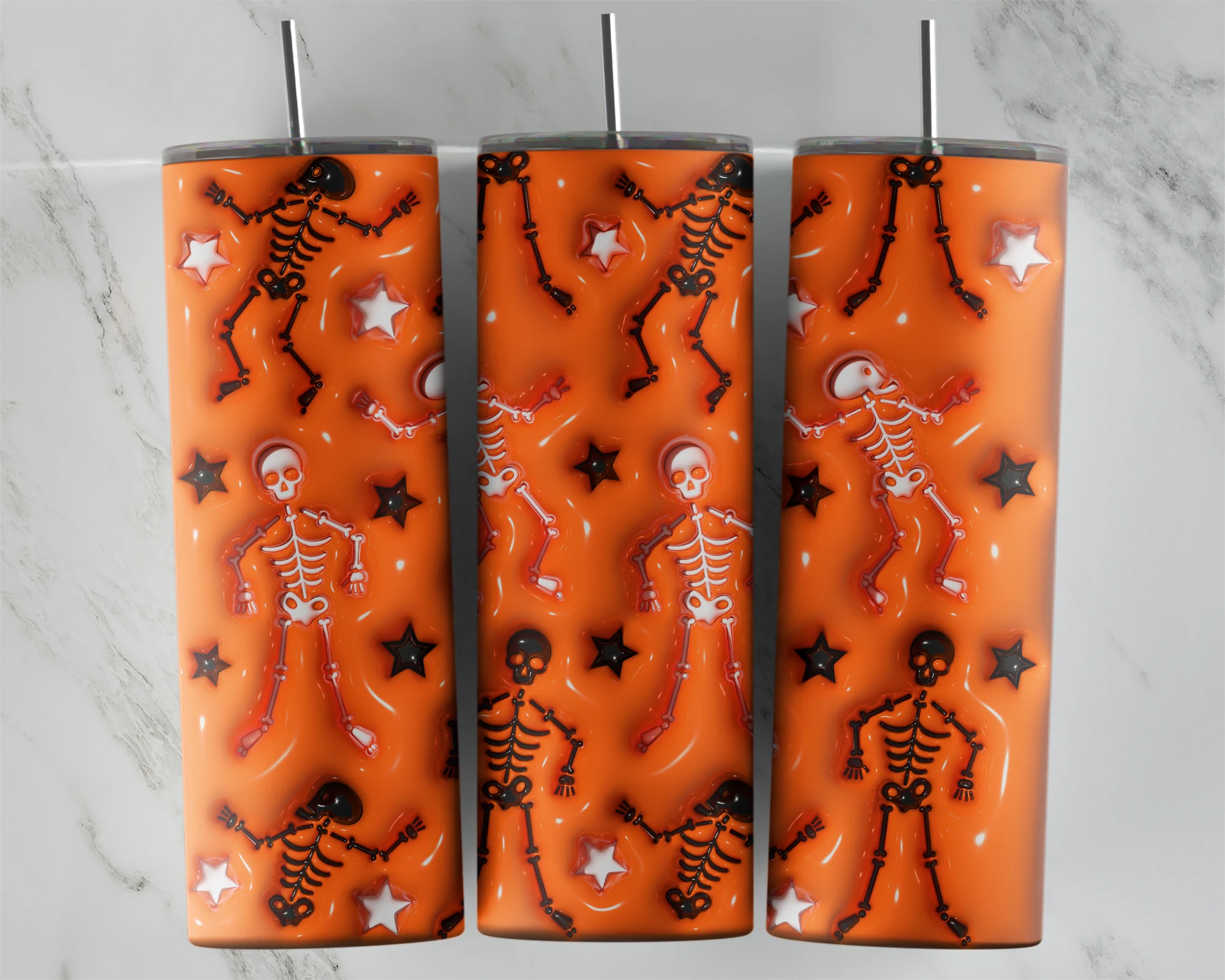 3D Inflated Halloween 5 20 oz tumbler sublimation wrap