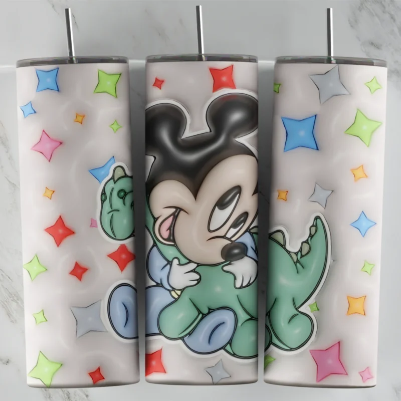 3D Inflated Mickey Mouse 3 20 oz tumbler sublimation wrap
