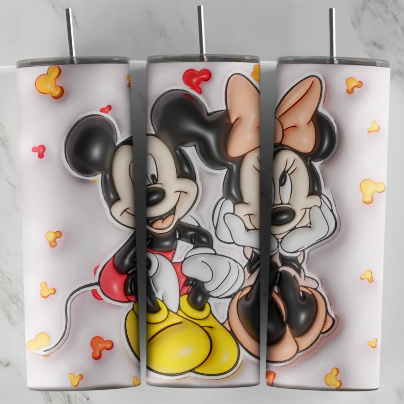 3D Inflated Minnie 2 20 oz tumbler sublimation wrap