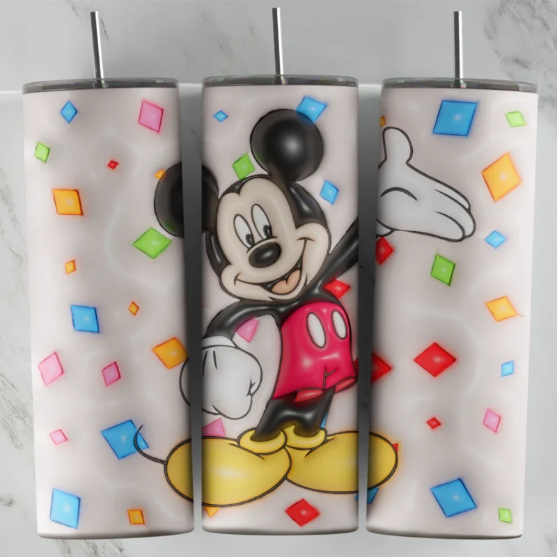 3D Inflated Mouse 0 20 oz tumbler sublimation wrap