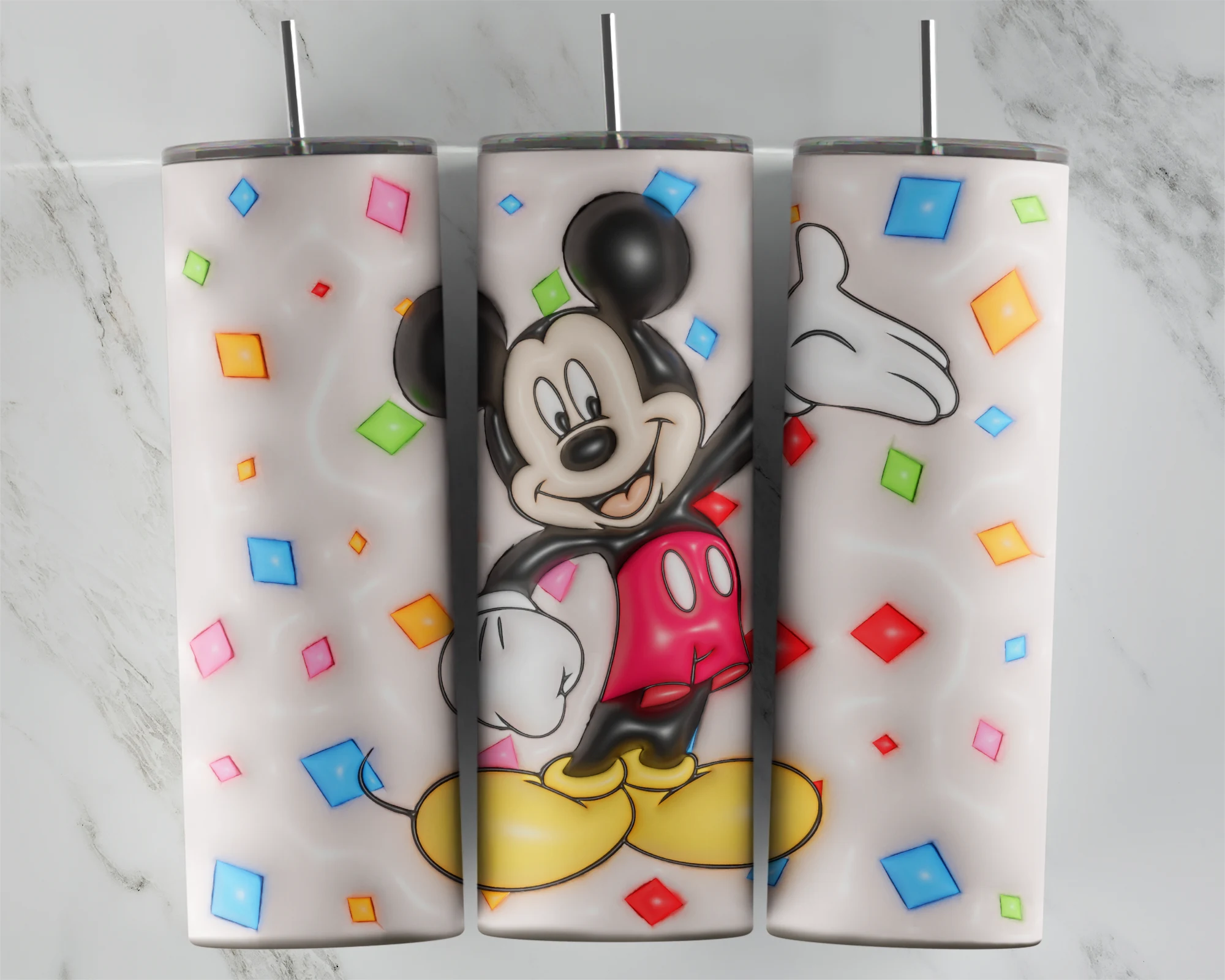 3D Inflated Mouse 0 20 oz tumbler sublimation wrap