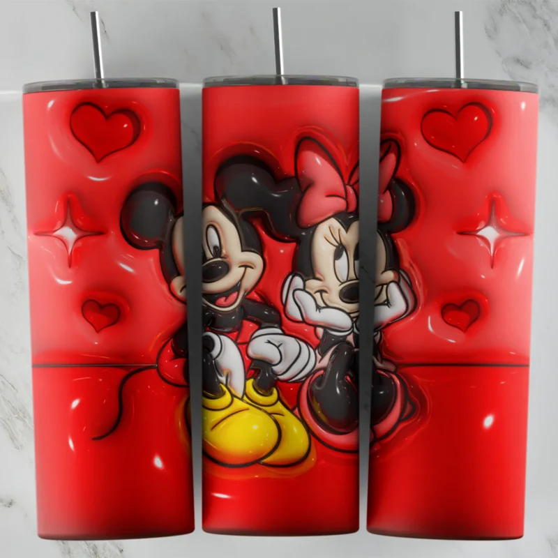 3D Inflated Mouse 7 20 oz tumbler sublimation wrap