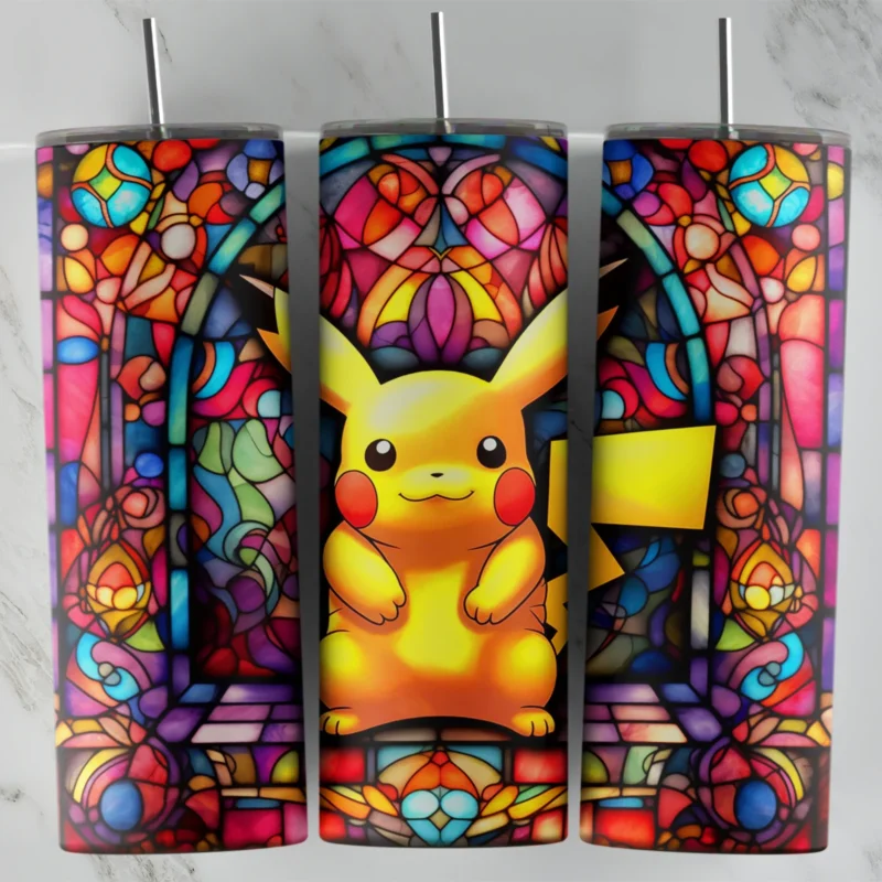 3D Inflated Pikachu 1 20 oz tumbler sublimation wrap