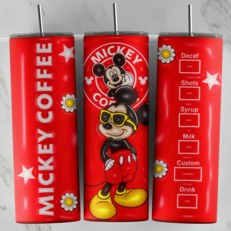3D Inflated Starbucks 2 20 oz tumbler sublimation wrap