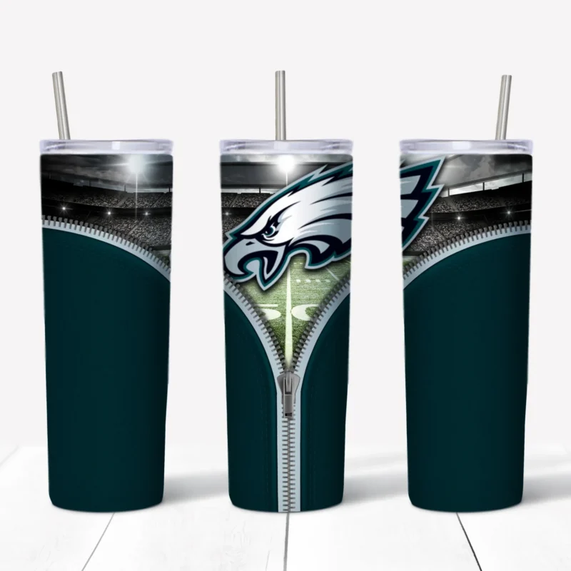 3D Philedalphia Eagles 20 oz tumbler sublimation wrap