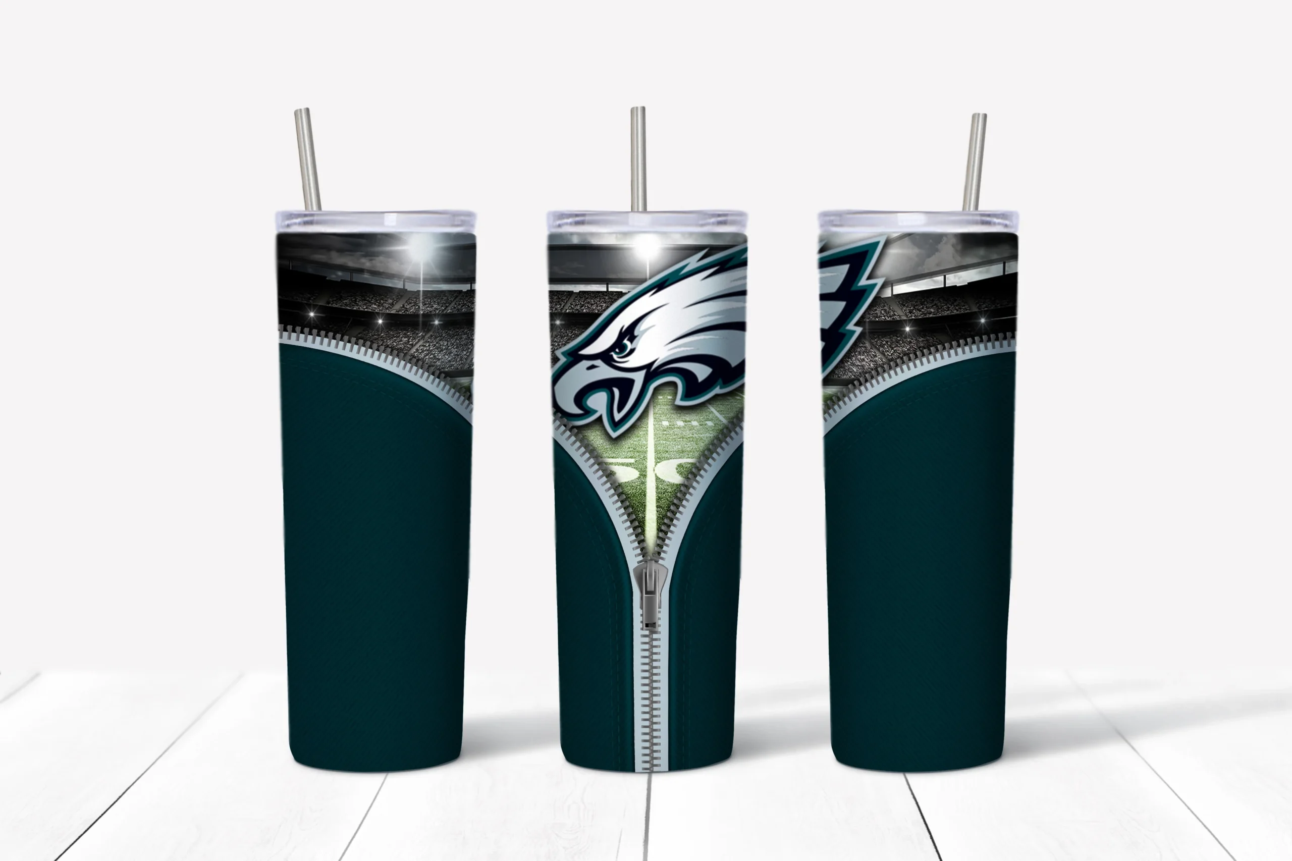 3D Philedalphia Eagles 20 oz tumbler sublimation wrap