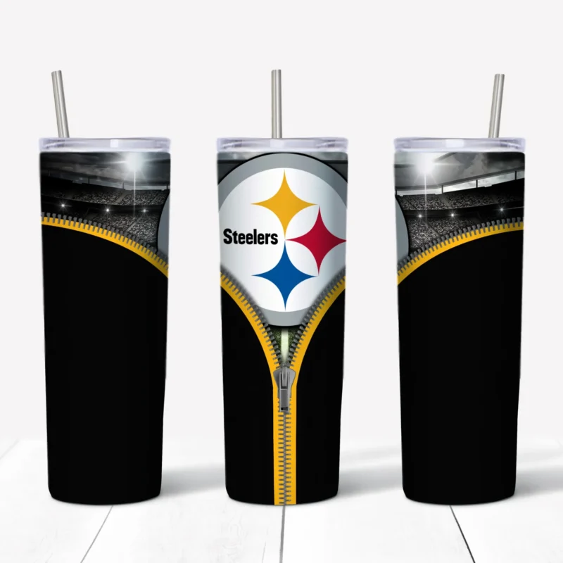 3D Steelers 20 oz tumbler sublimation wrap