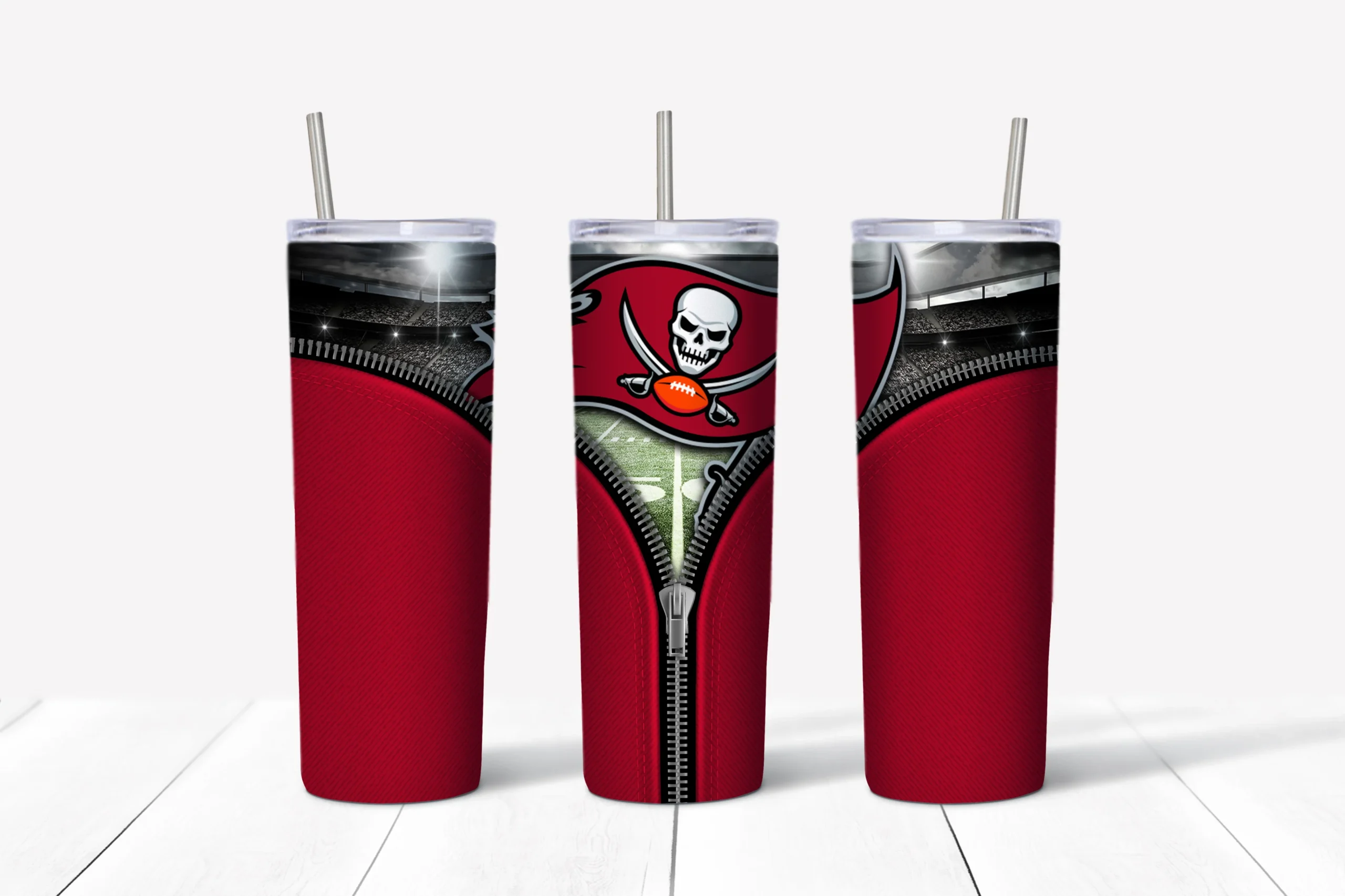 3D Tampa Bay Bucs 20 oz tumbler sublimation wrap