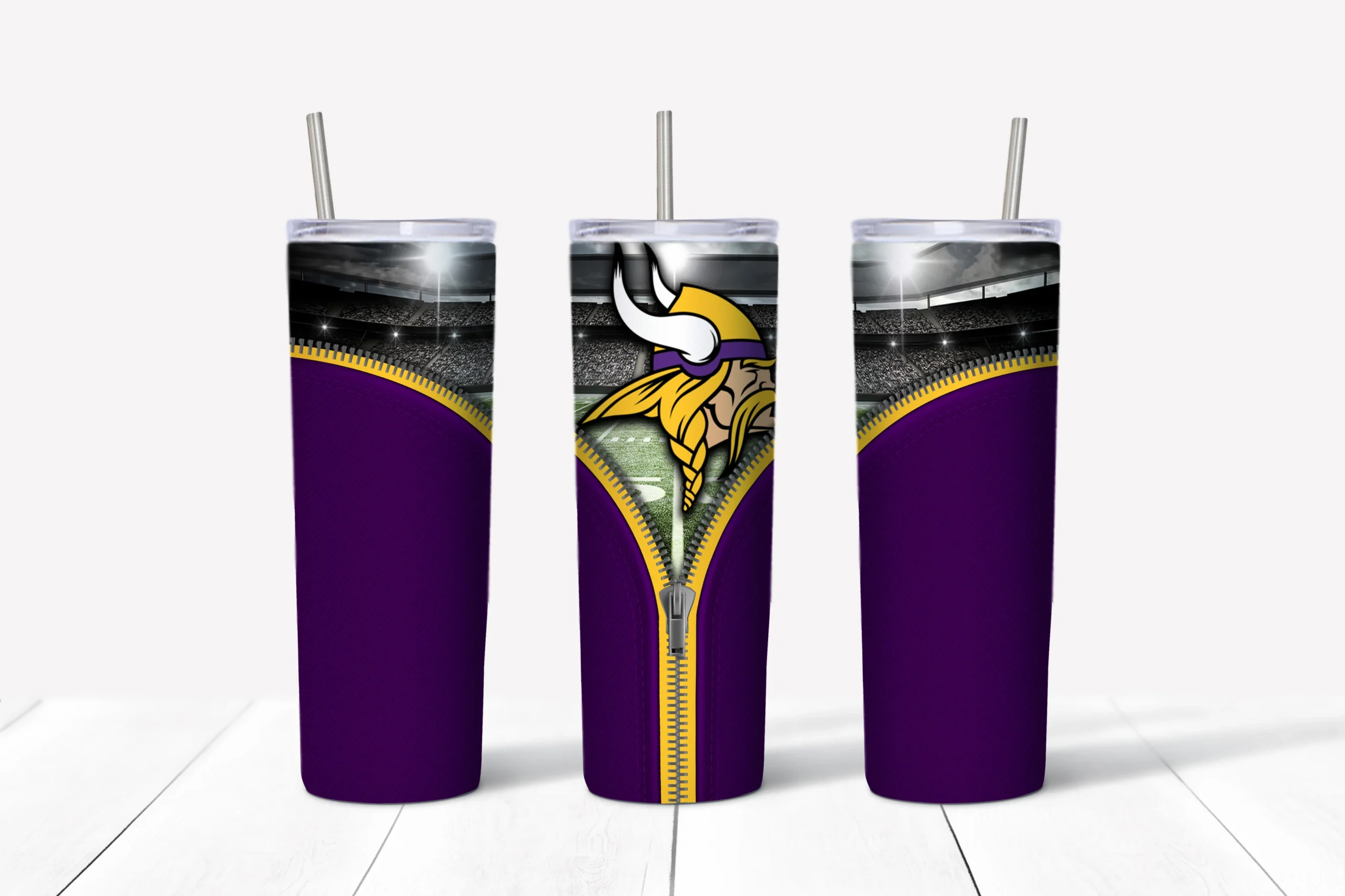 3D Vikings 20 oz tumbler sublimation wrap