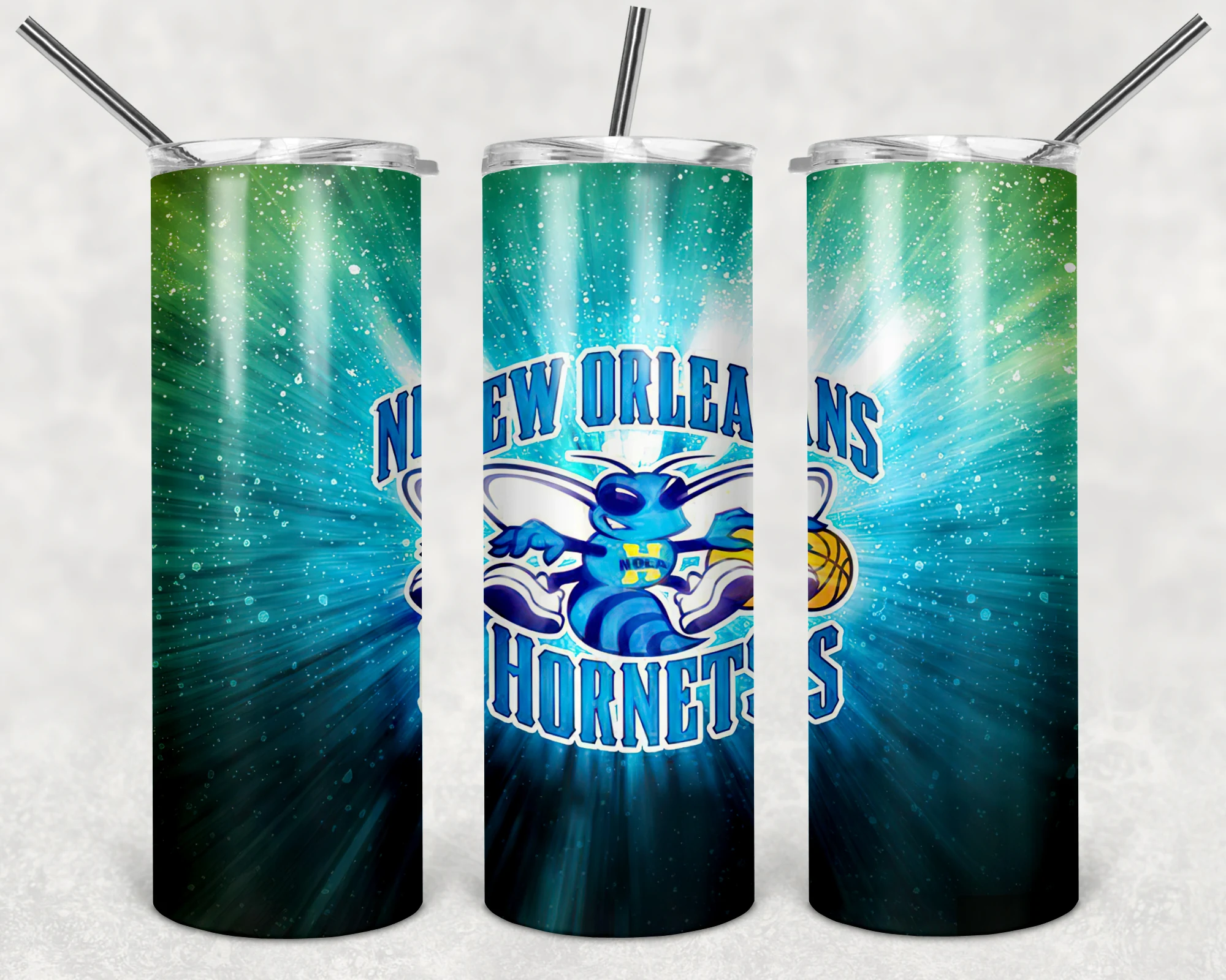 20 Oz Charlotte Hornets Tumbler Cup Design