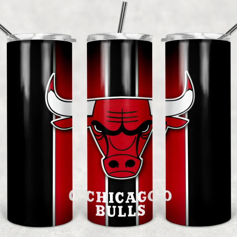 20 Oz Chicago Bulls Tumbler Cup Design