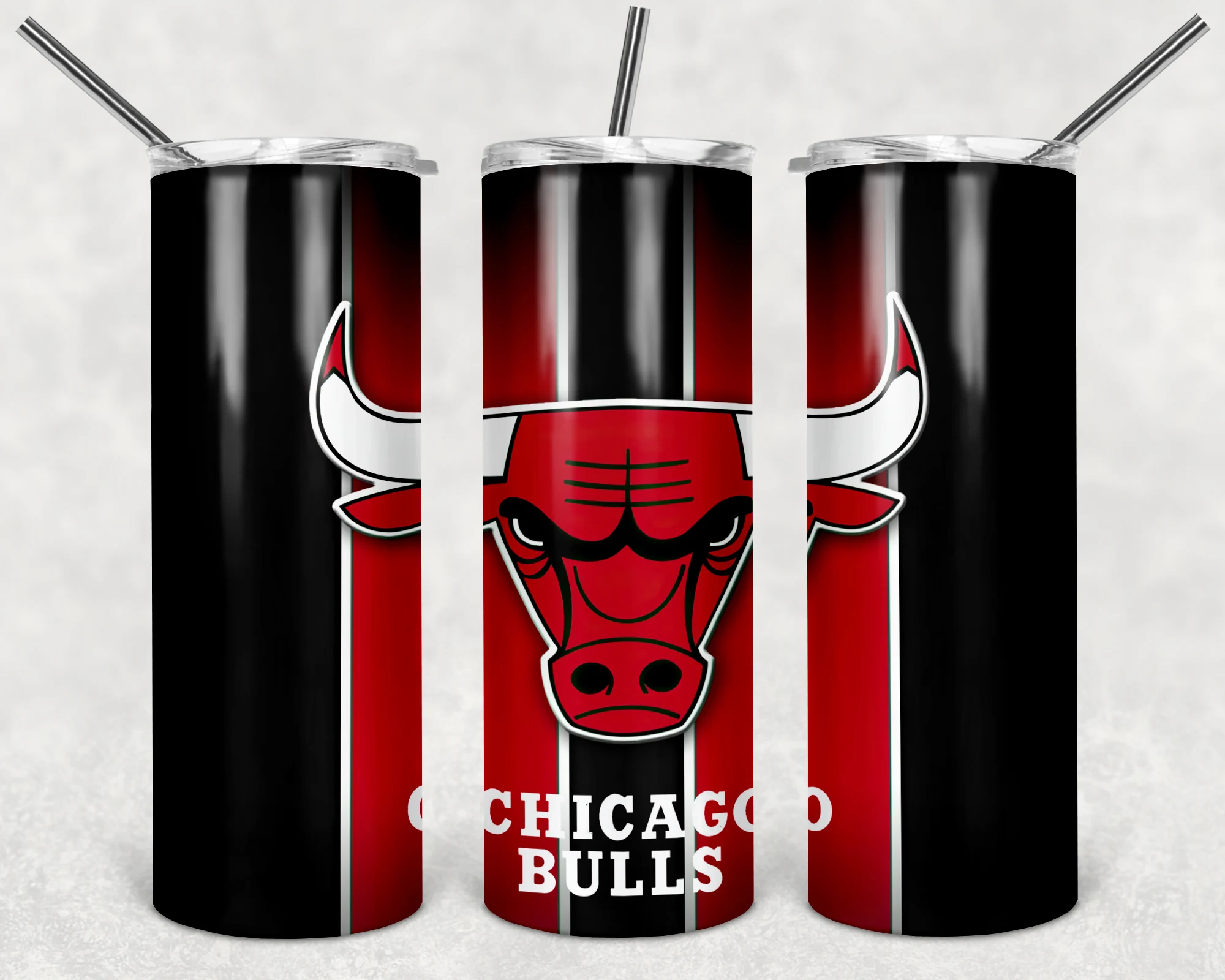 20 Oz Chicago Bulls Tumbler Cup Design