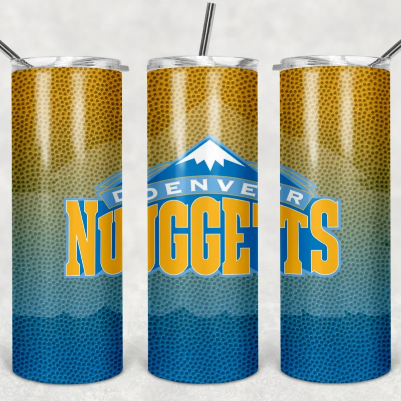 20 Oz Denver Nuggets Tumbler Cup Design