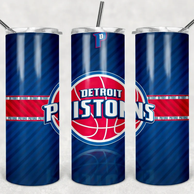20 Oz Detroit Pistons Tumbler Cup Design
