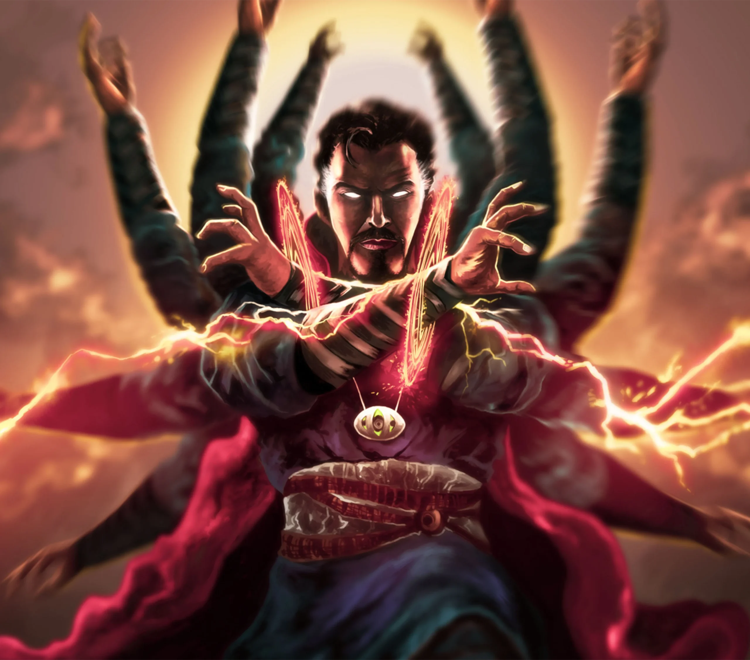 20 Oz Doctor Strange Mystic Arms Full Wrap Tumbler Cup Design