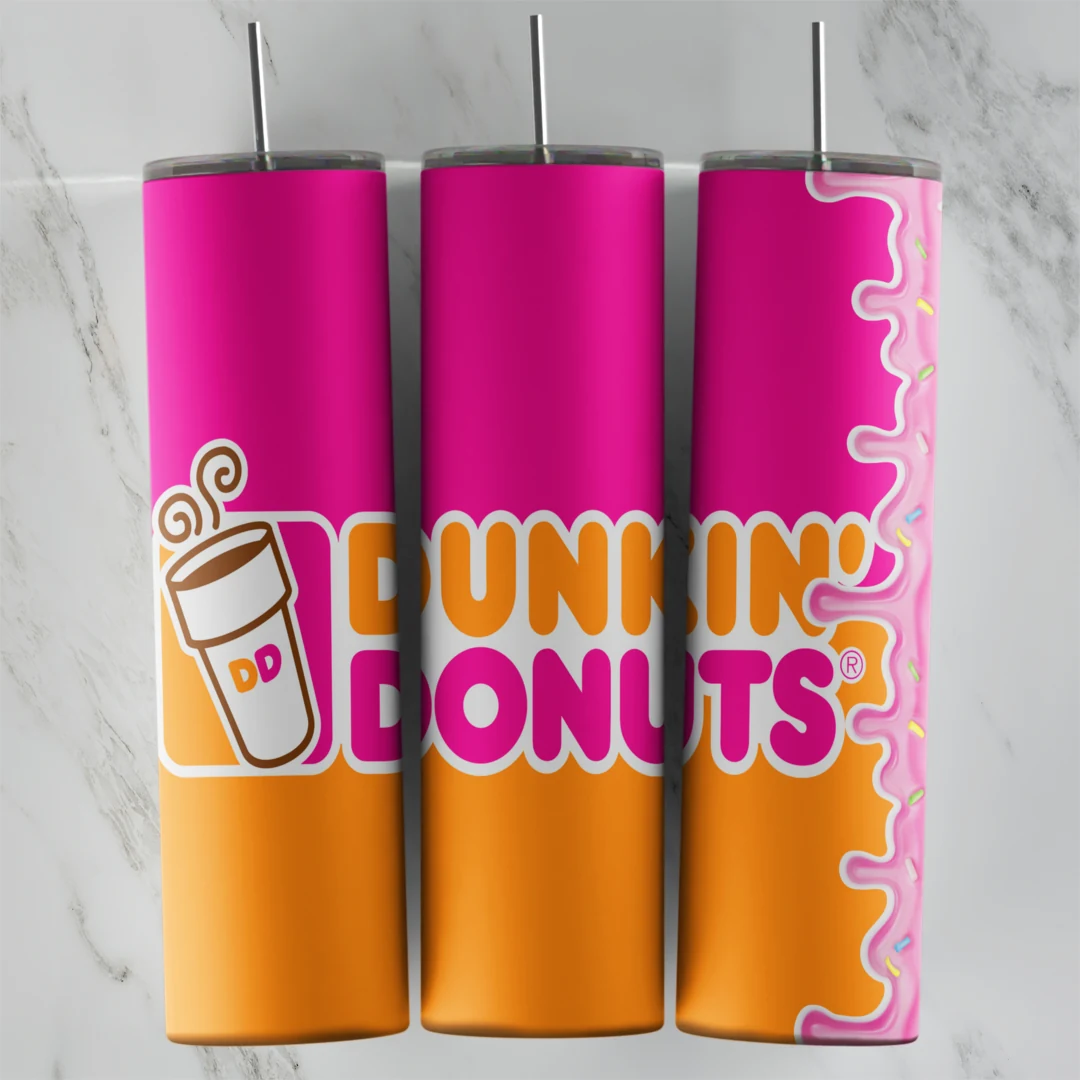 20 Oz Dunkin Donuts Coffee Cup Logo Tumbler Cup Design