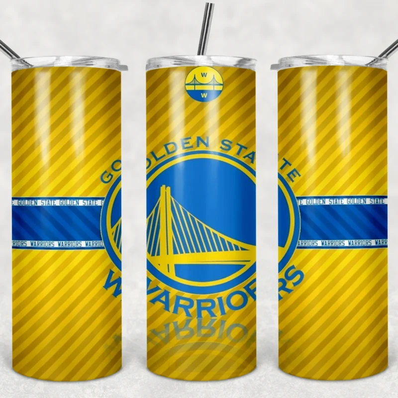 20 Oz Golden State Warriors Tumbler Cup Design