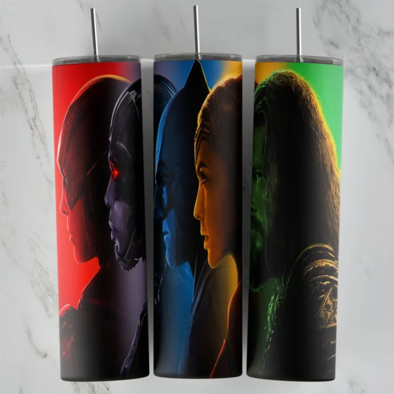 20 Oz Marvel Shadowed Hero Silhouettes Tumbler Cup Design