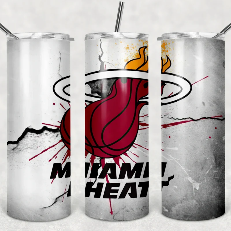 Miami Heat 20 oz tumbler sublimation wrap