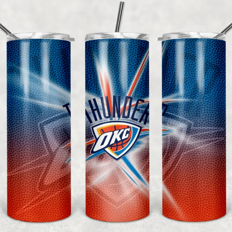 Oklahoma City Thunder 20 oz tumbler sublimation wrap