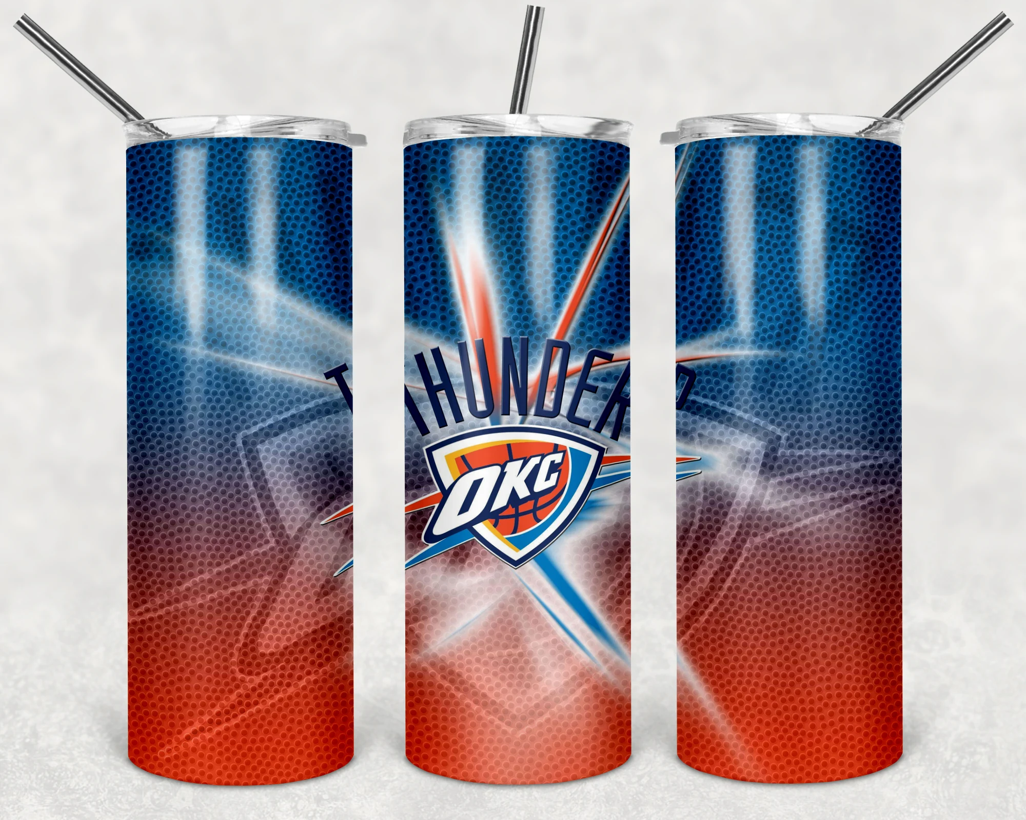 Oklahoma City Thunder 20 oz tumbler sublimation wrap