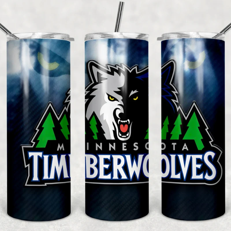 Timberwolves 20 oz tumbler sublimation wrap
