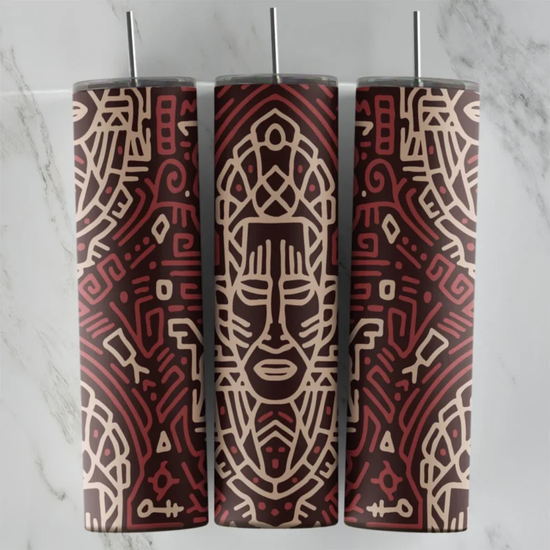 20 Oz Tribal 2 Tumbler Cup Design