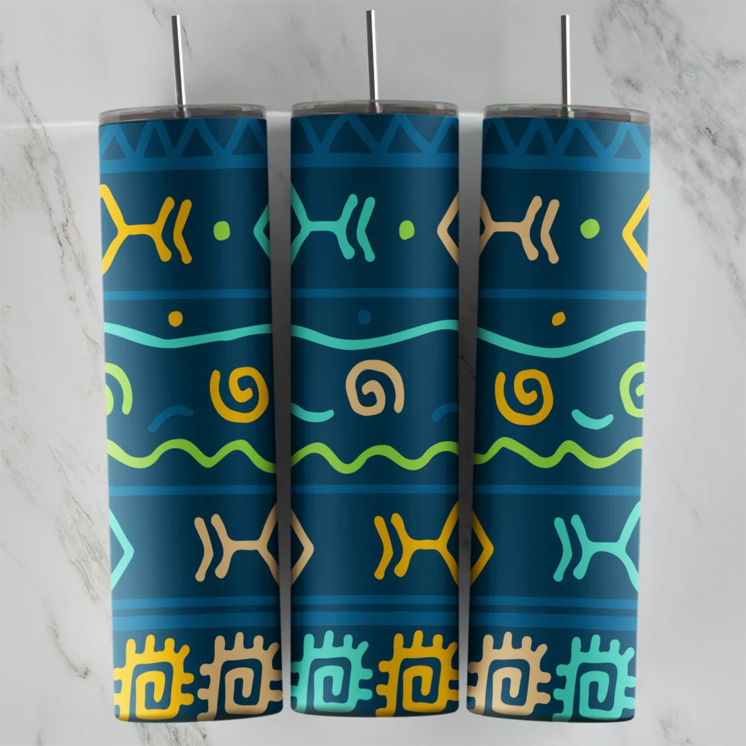 20 Oz Tribal 3 Tumbler Cup Design