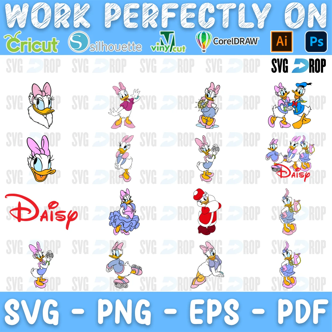 Daisy Duck Bundle SVG