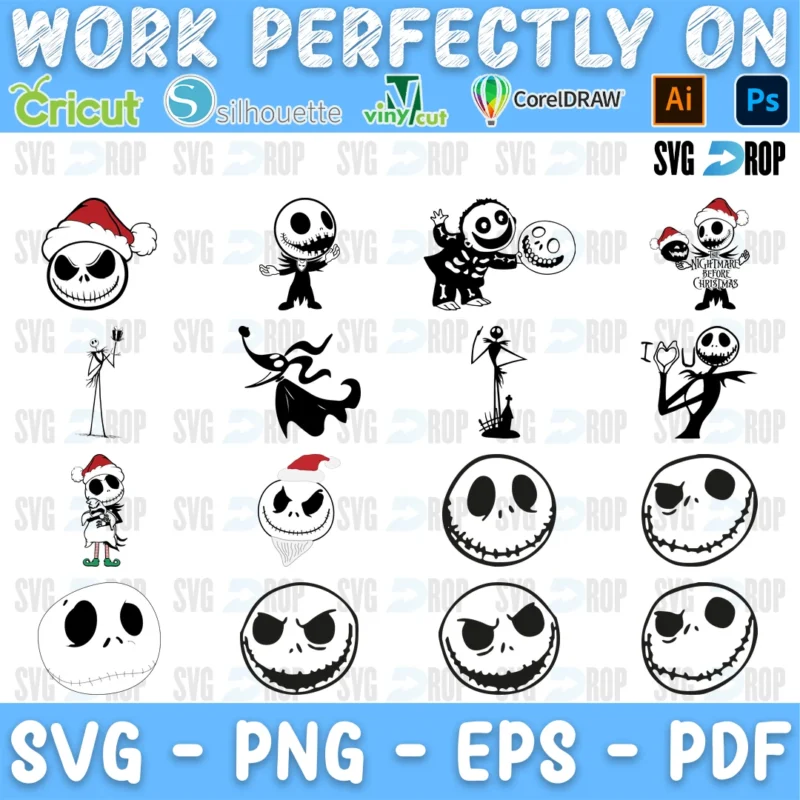 Jack Skellington SVG bundle