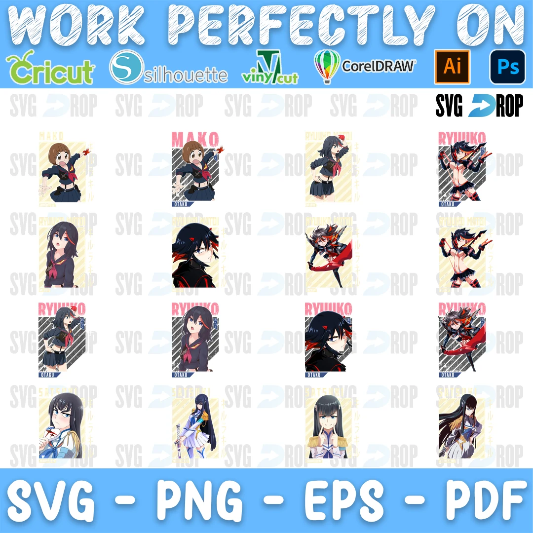 Kill LA Kill SVG bundle