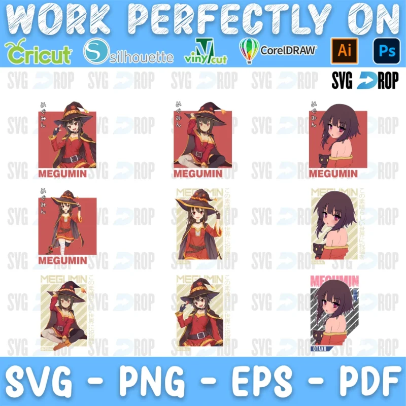 Kono Suba SVG bundle