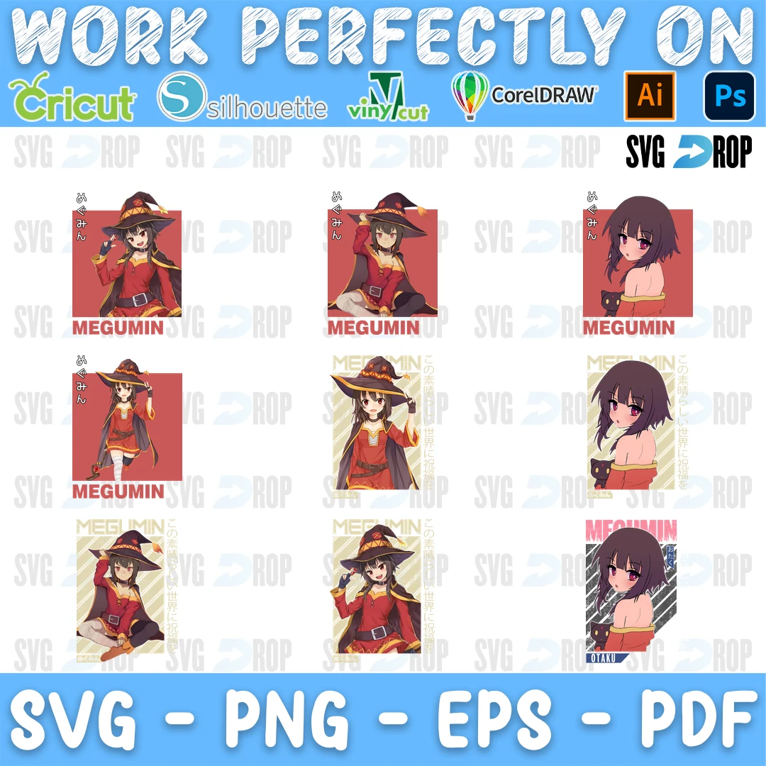 Kono Suba SVG bundle