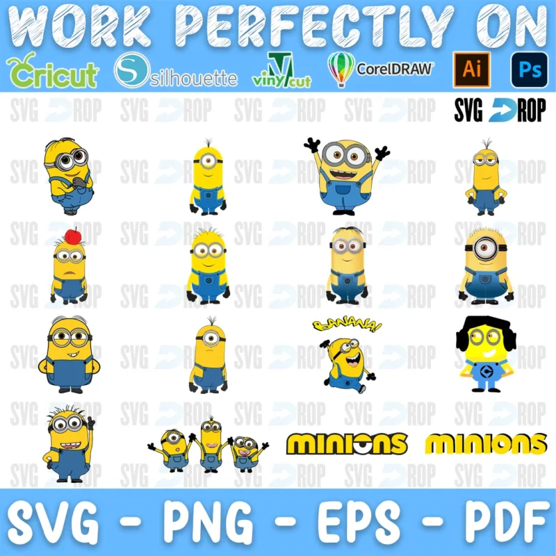 Minions SVG bundle