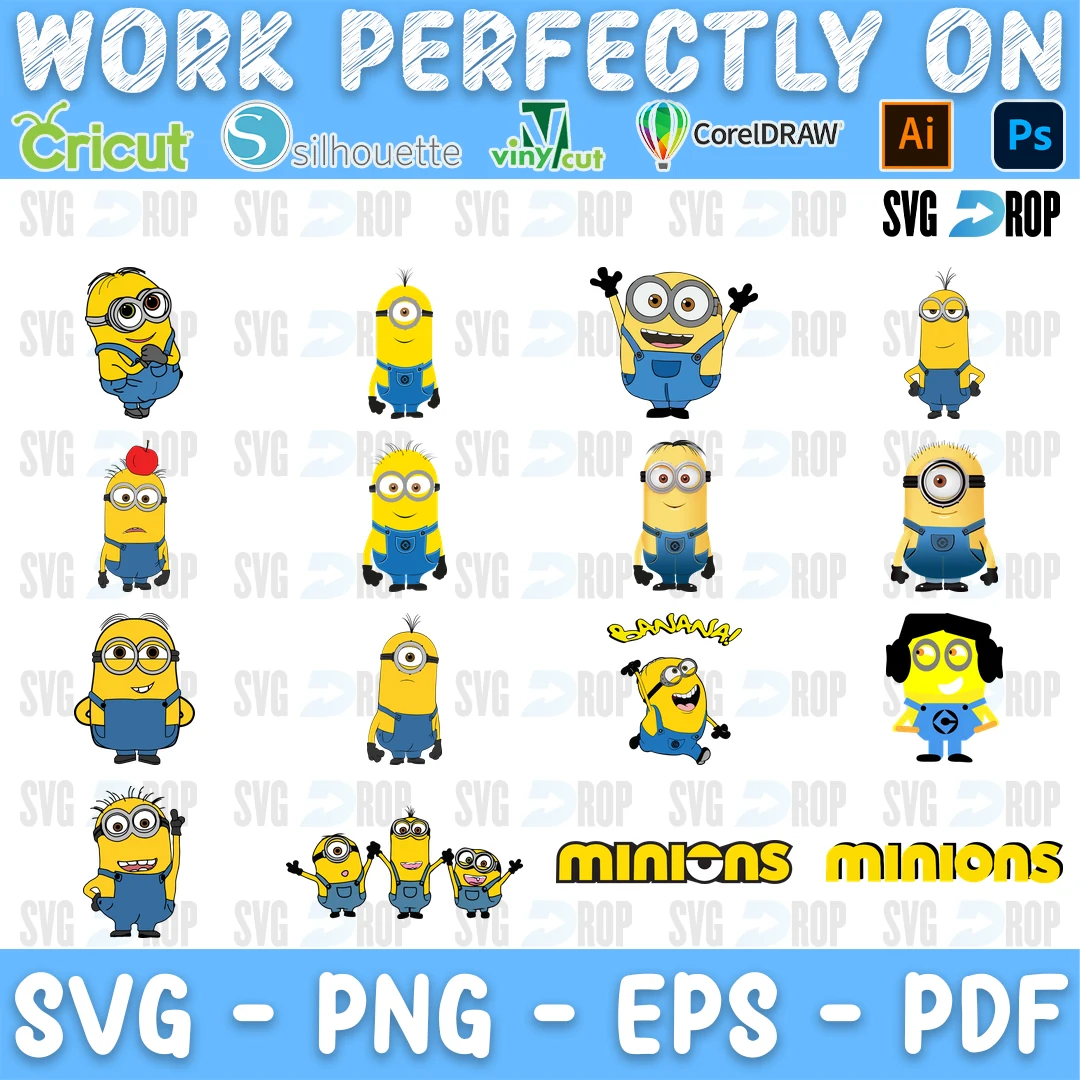Minions SVG bundle