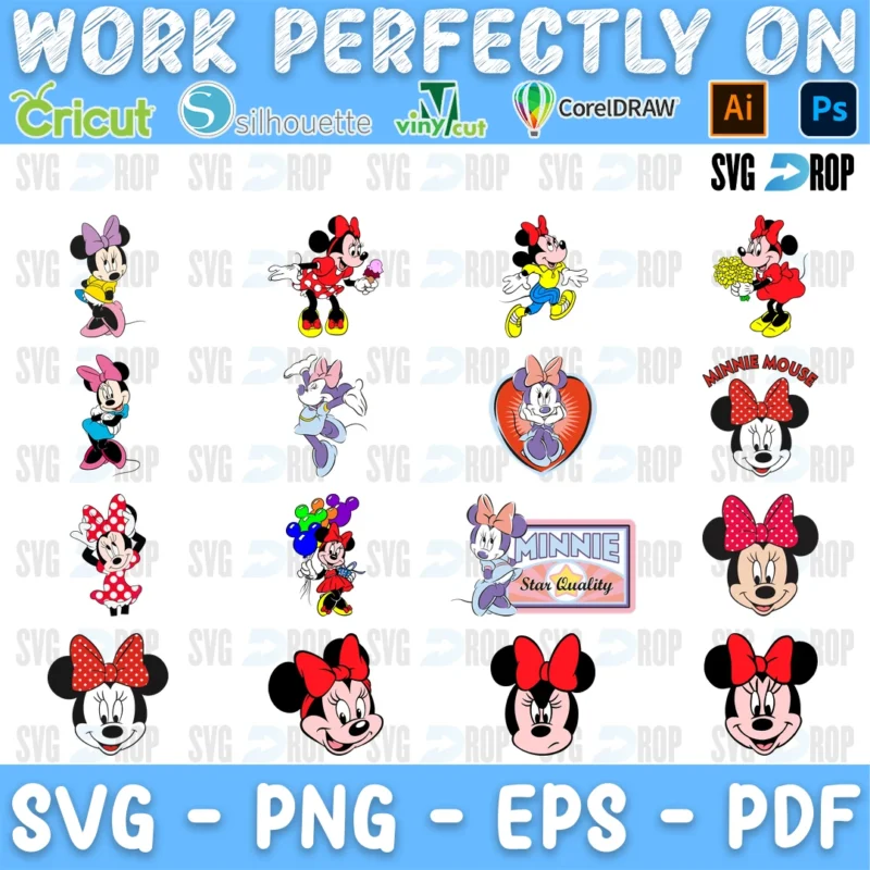 Minnie Mouse Bundle SVG