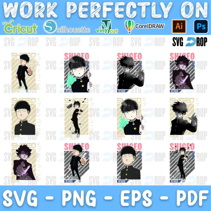 Mob Psycho 100 SVG bundle