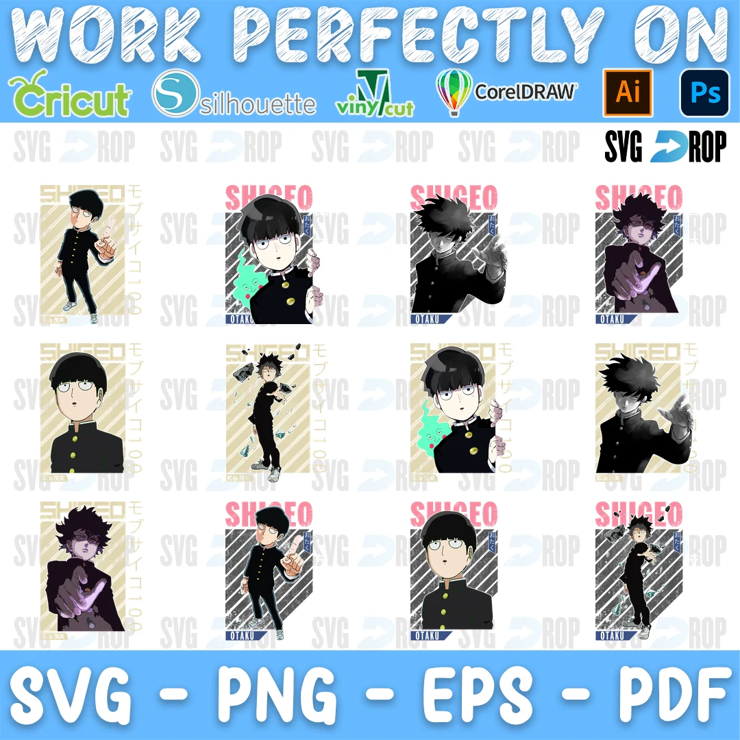 Mob Psycho 100 SVG bundle
