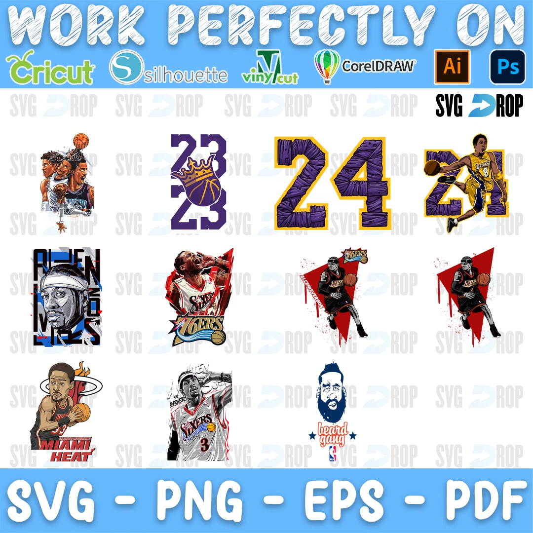 NBA Bootleg Vol 1 Bundle SVG