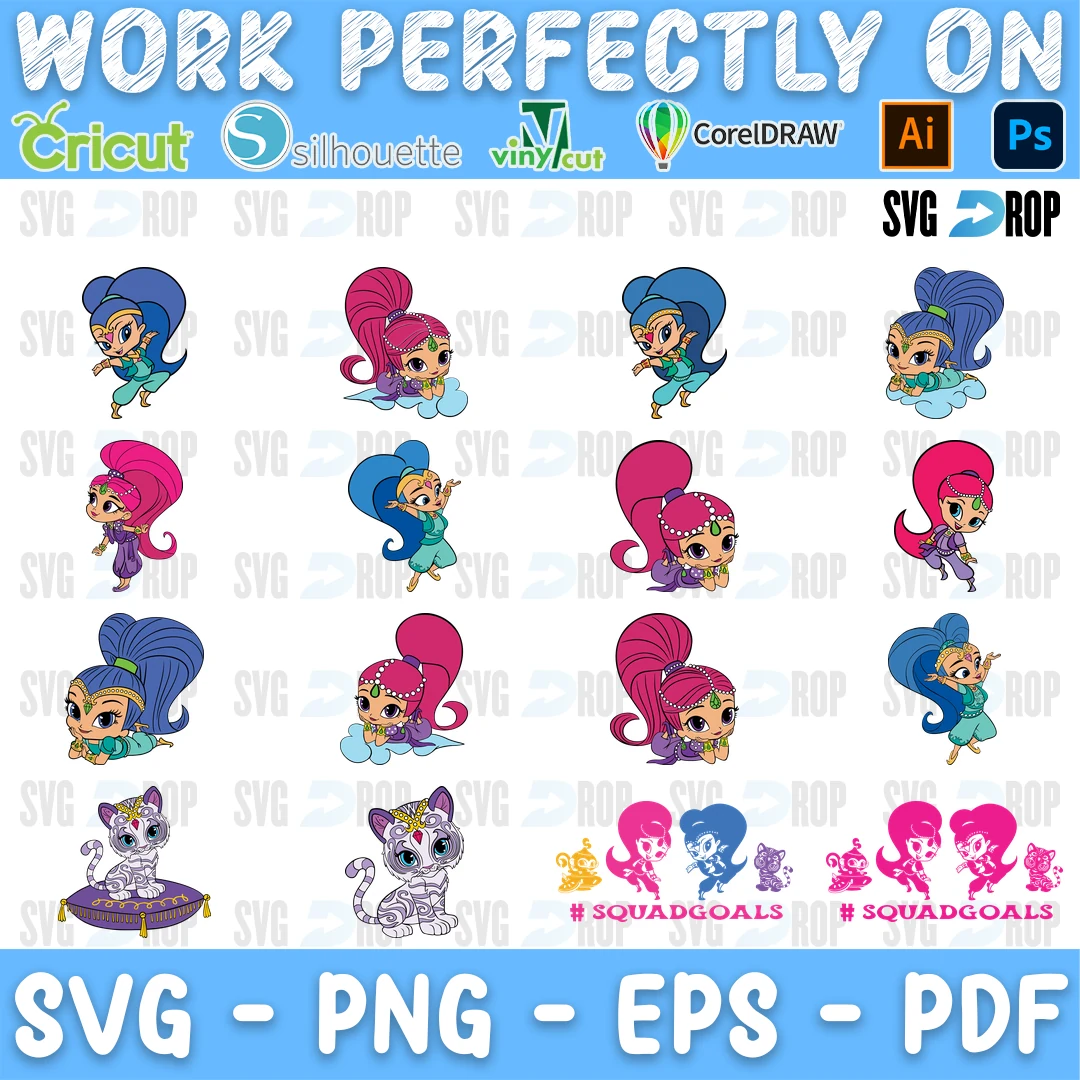 Shimmer and Shine Bundle SVG